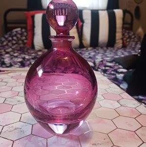 Elegant Pink Glass Bottle